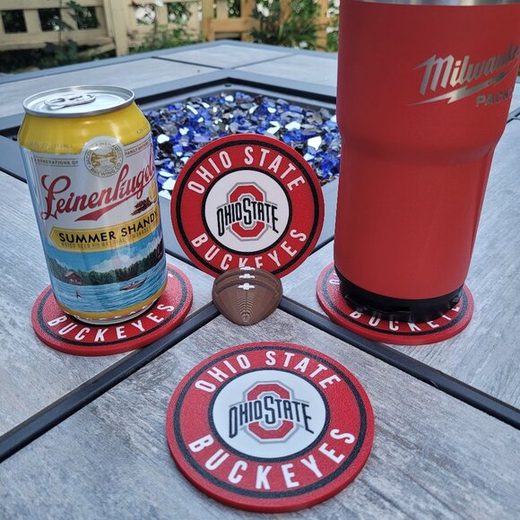 Ohio Buckeyes Coasters Set - 3D Printed - (Set of 4) - Picture 2 of 4